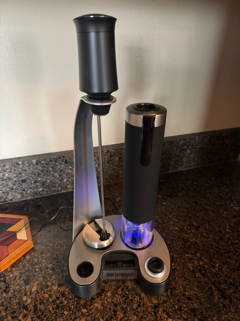 Electric Wine Opener Set - Black & Silver